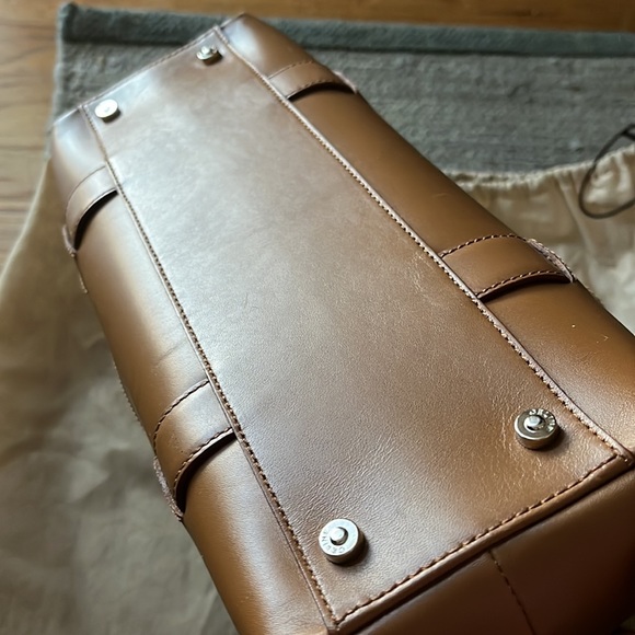 CELINE vintage logo shoulder bag tan leather - Picture 3 of 8